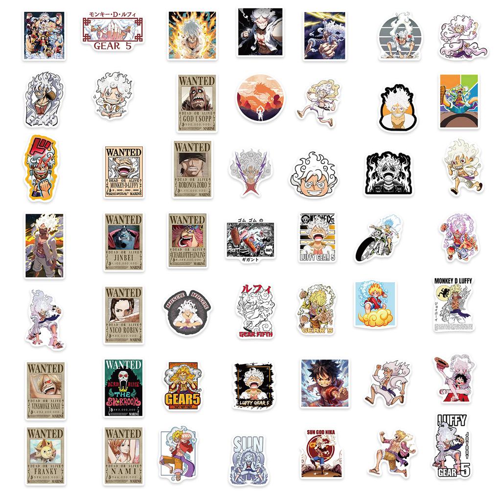 100 Popular Five-speed Luffy Graffiti Stickers Decorate Guitar Notebook Suitcase DIY Waterproof