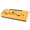 Charger Station Fit for DCB104 DCB127 DCB182 Battery 4 Ports 3A Fast Charging Battery Charger Station Yellow EU Plug