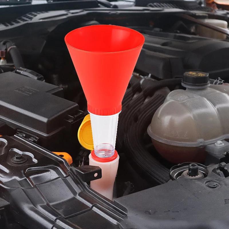Imbuto di riempimento olio benzina universale per auto e moto, larghezza regolabile, morsetto di tenuta, set di riempimento olio motore, accessori per auto e moto