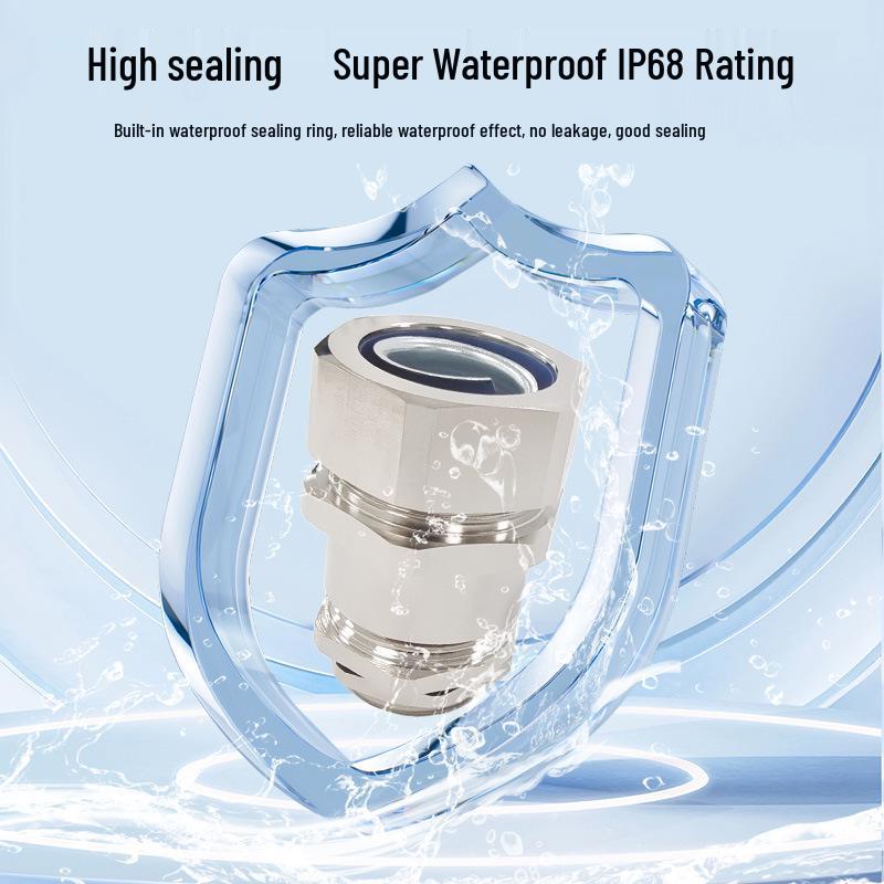 Nickel-Plated Brass Hex Cap Double Locking Hose Fitting with Male Thread and Plastic Coating