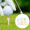 20st Trä Golf Tees Hög stabilitet Lättvikts Bärbar Inte lätt deformerad Okrossbara Färgglada Golf Tees