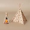 Mini Dollhouse Tent with Hanging Stove - Outdoor Scene Photography Prop & Play Toy
