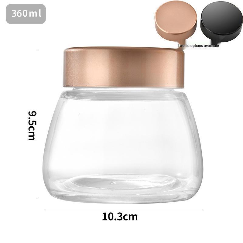 Multi-Use Large Glass Jar for Honey, Pickles & Sauce - Sealable Kitchen Bottle