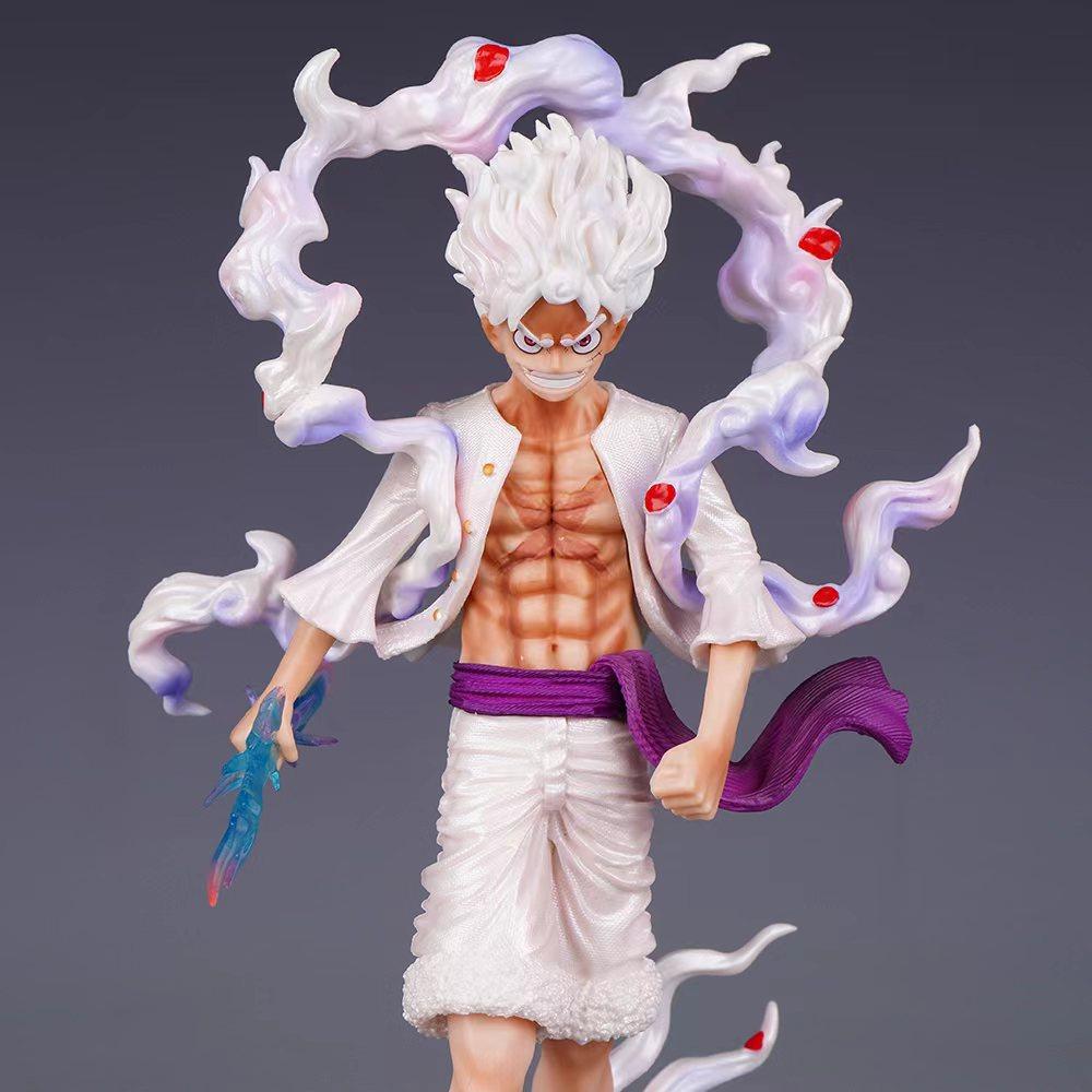 23cm One Piece Anime Zook Nica Monkey Luffy Gear 5 Action Figure PVC Statue Model Toy Gift Desktop Ornament