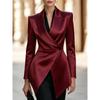 JKASHDK Giacche e Cappotti da Donna Moda Casual Colore Unico Stampa Autunno Inverno Manica Lunga Collo a Polo