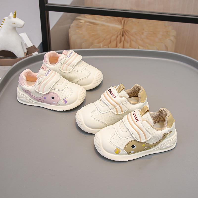 Baby Walking Shoes Toes Capped Comfortable Toddler Running Shoes Soft Sole 2025 New Fashion Kids Flat Shoes Non-slip Cute Trendy