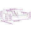 2 Seater Sofa Bed with 2 Cushions Light Grey Fabric
