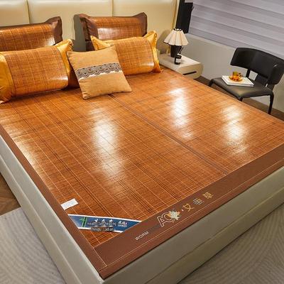Double-Sided Carbonized Bamboo Cooling Mat for Home & Dorm Use - Foldable, Summer-Ready, Fits Two Persons