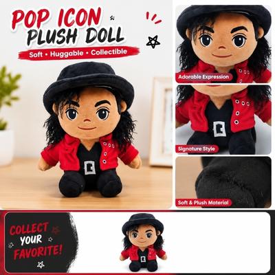 Plush Stuffed Doll Soft Fabric Toy with Detailed Outfit and Embroidered Facial Features Suitable for Display and Collecting Purposes