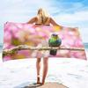 Bird Microfiber Beach Towel Soft Highly Absorbent Decorative Towel Lightweight Compact Beach Accessories for Bathroom Beach Spa