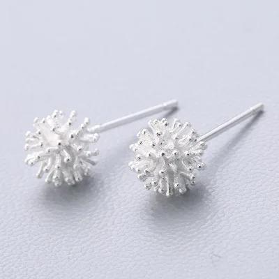 100% 925 Massiv Echtsilber Piercing Herz Krone Liebe Biene Ohrstecker Für Frauen Mädchen Brincos pendientes Brincos