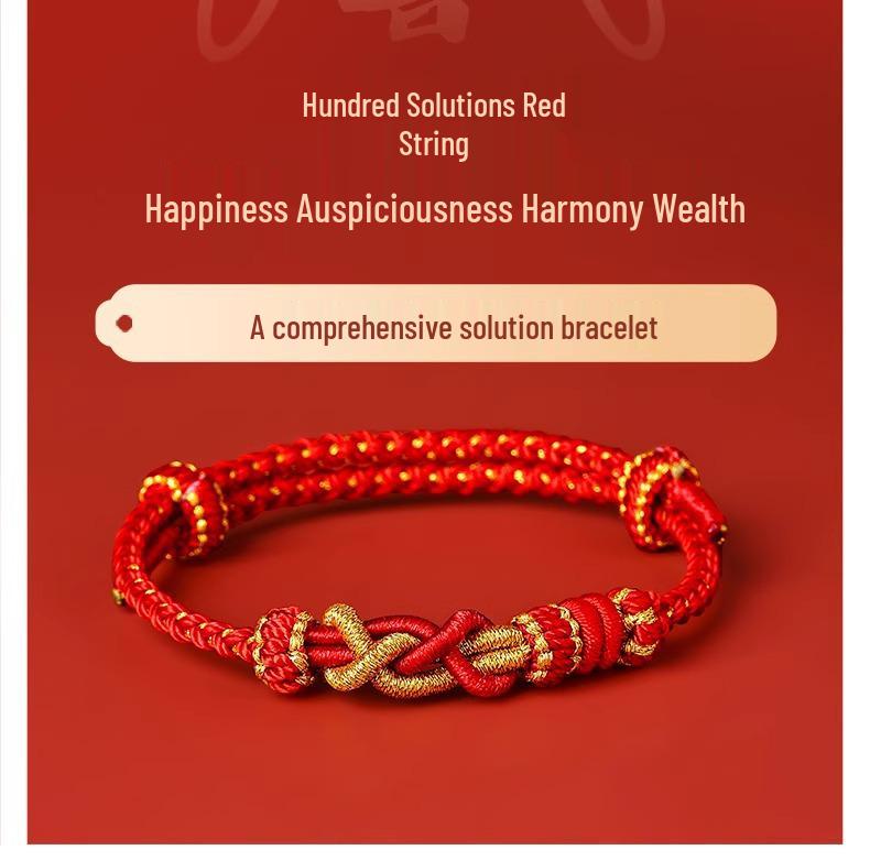 2025 Year of the Snake Zodiac Protection: Red String Bracelet for Snake, Pig, Tiger, Monkey