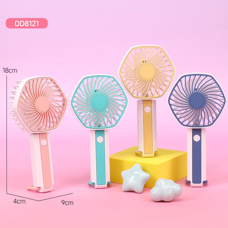 Portable USB Cartoon Animal Night Light & Handheld Fan Color Notes