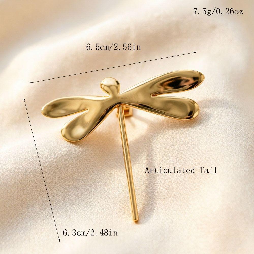 Unieke Schattige Dames Broche Mini Luxe Gevoel Libelle Broche Beweegbare Staart 304 Roestvrij Staal Koreaanse Stijl Badge Dagelijks