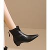Anti-slip Shoes - New Autumn-winter Style - Pointed Toe - Thick Heel - Short Boots - Versatile Women's Boots