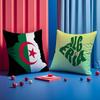 Algeria Alg Flag Cushion Cover 1 Piece Short Plush Pillowcase, Soft And Washable, Mostly Used For Sofa, Car
