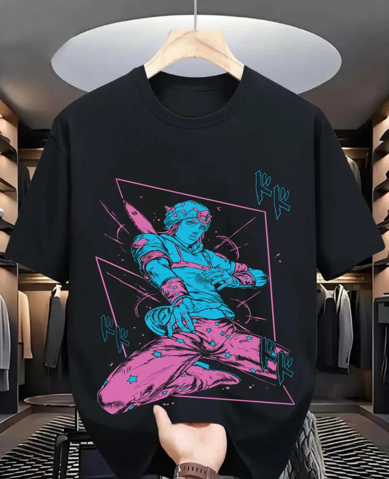 Gyro T-shirt Zeppeli Jojo s Bizarre Adventure Funny Anime clothes gift cartoon M