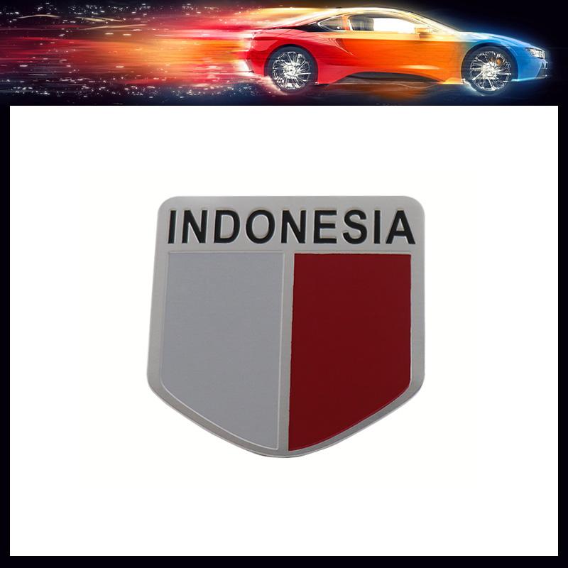 Premium Indonesia National Flag for Laptop Wall Accessories car Engine Hood Fender trunk Tail Rear Decal Emblem Badge Sticker