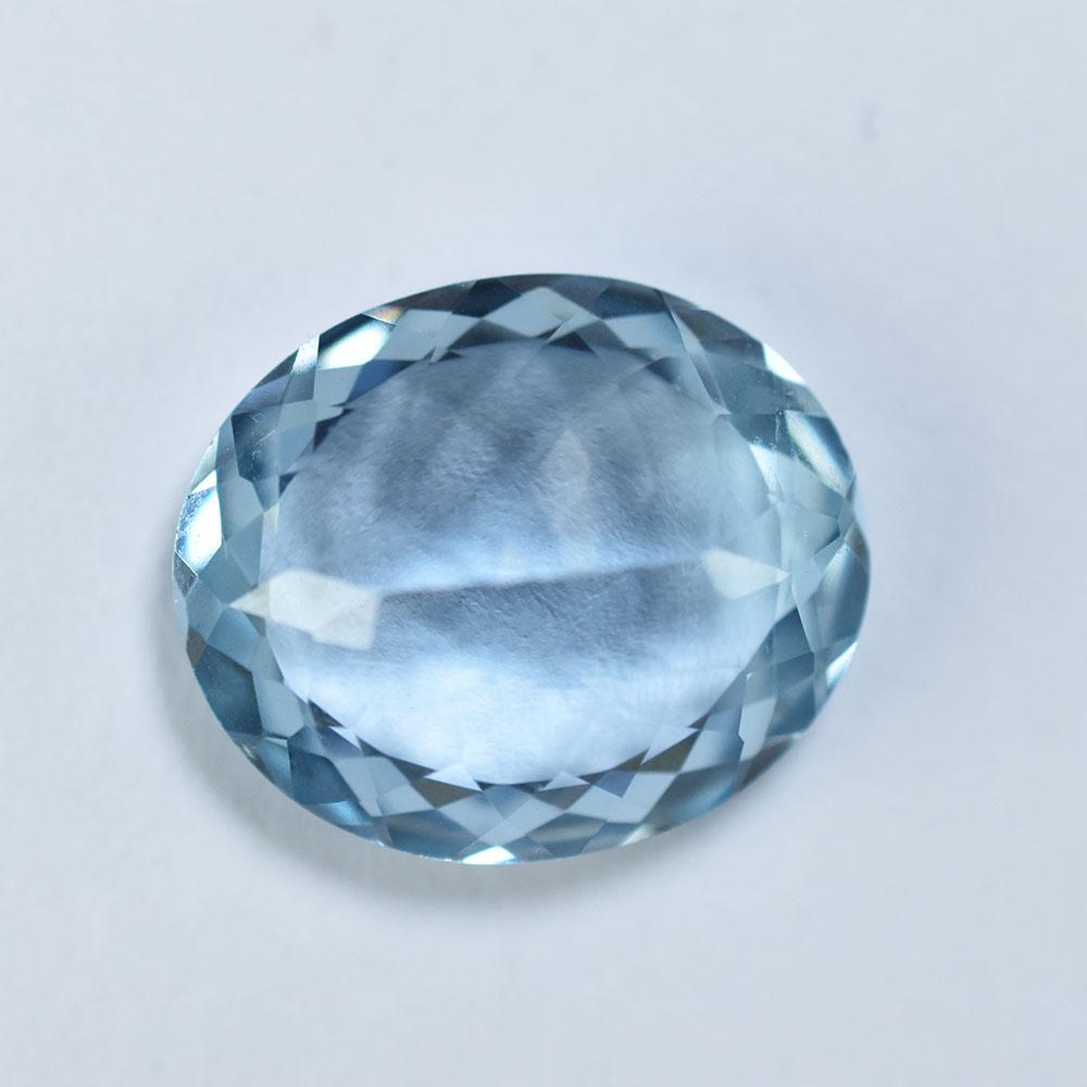 Amazing Ocean Blue Aquamarine Crystal Oval Cut Gemstone 10.19 Ct Certified