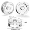 9 Pcs Fermentation Glass Weight with Easy Grip Handle, for Wide Mouth Mason Jars, Heavy Fermenting Lids,Pickling Canning