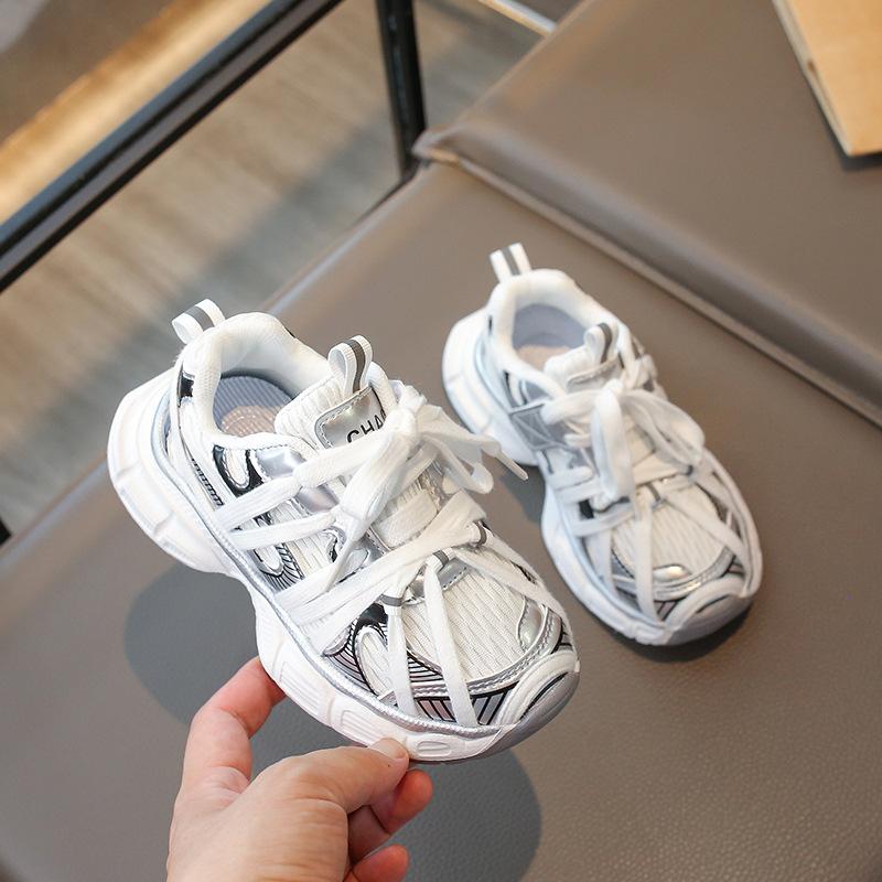 Children's Sports Shoes 2025 Spring New Girls Shoes Spring and Autumn Boys Trendy Breathable Mesh Casual Dad Shoes