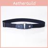 Color Girl Solid Elastic Waist Belt Denim Pants Durable Metal Decoration Closure