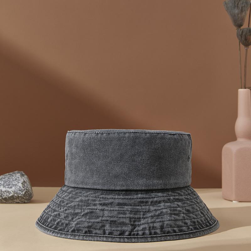 New Retro Denim Fisherman Hat Men and Women Fashion Short-brimmed Harajuku Literary All-match Cotton Luxury Panama Bucket Hat