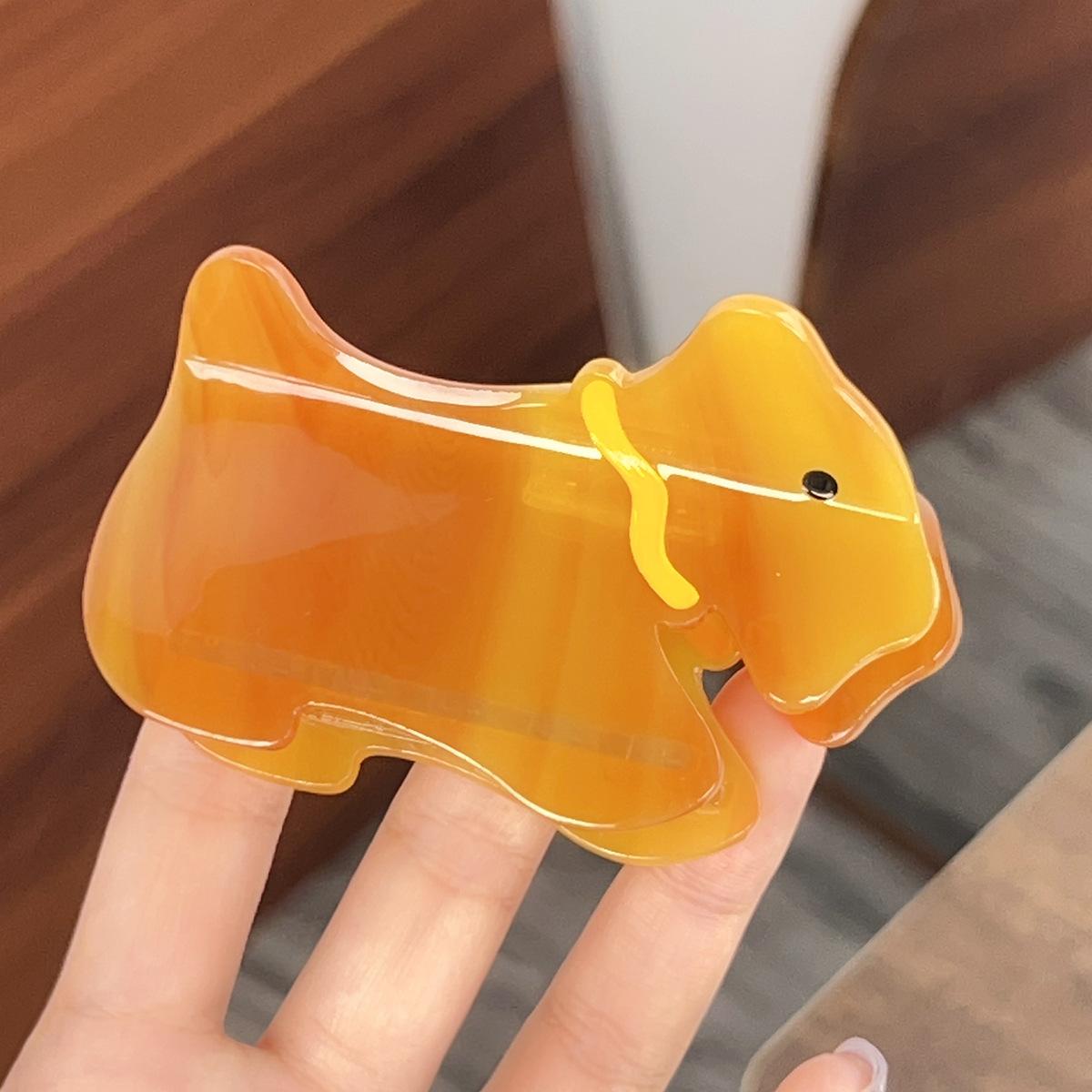 

1pc New cute and personalized puppy vinegar clip with high-end hair clip, Korean style girl shark clip hair accessory