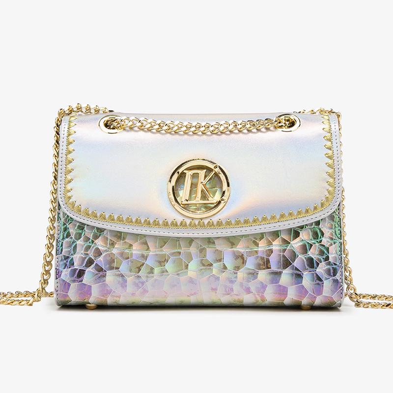 

Rainbow Color Women s Chain Shoulder Bag