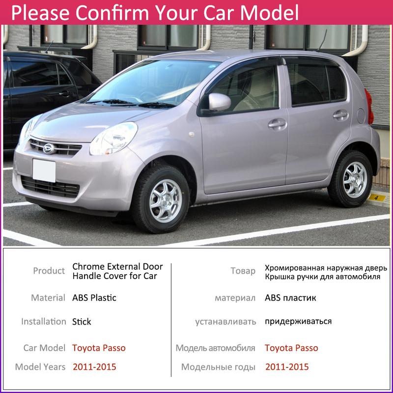 for Toyota Passo M600 600 AC30 30 2011~2015 2012 2013 2014 Chrome Door Handle Cover Car Accessories Stickers Trim Set of 4Door