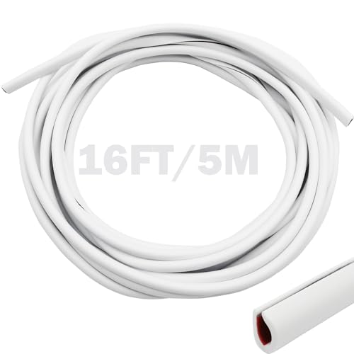 

CTRICALVER Car Door Edge Protector, 5M Car Edge Trim Seal Protector U-Shaped Car Protective Door Edge Guard Fit Most Cars (White)
