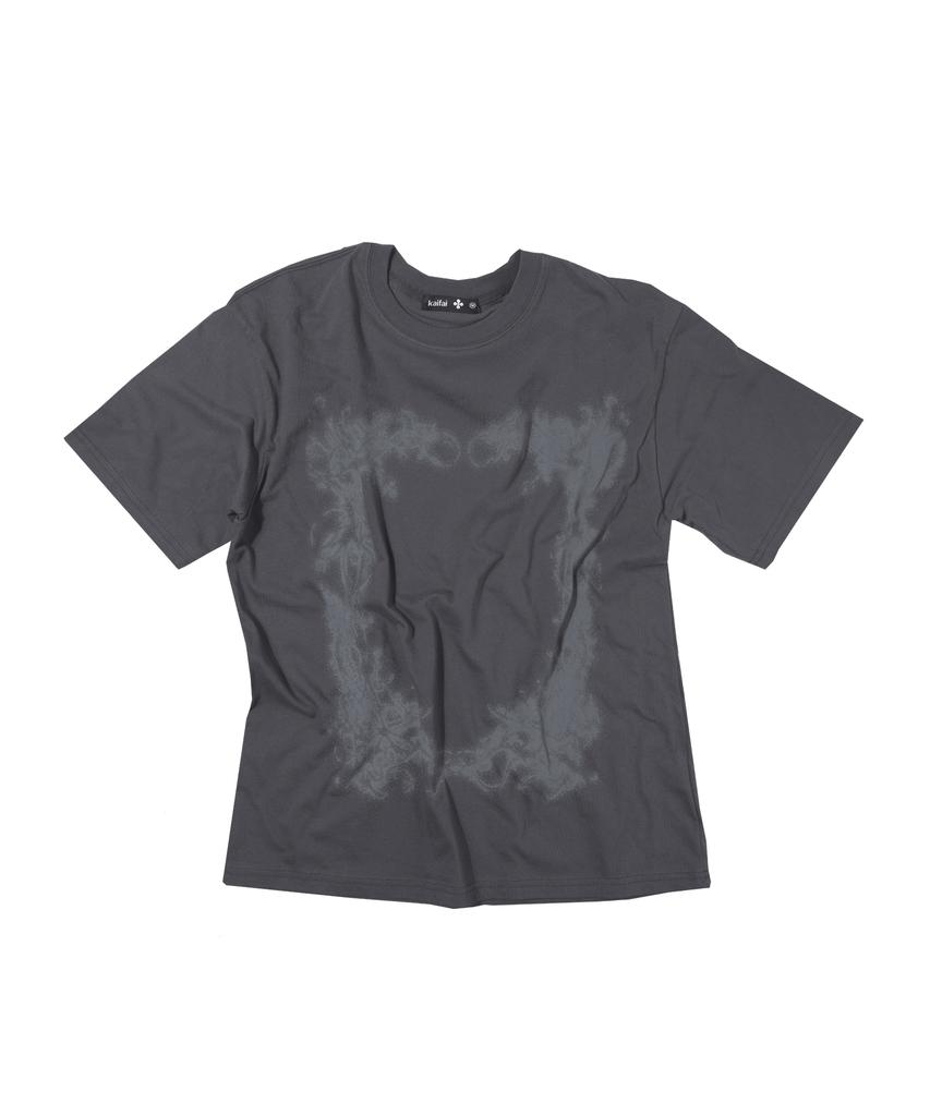 KAIFAI Creeping Vine Short Sleeve T-Shirt (Charcoal) K26Qb234