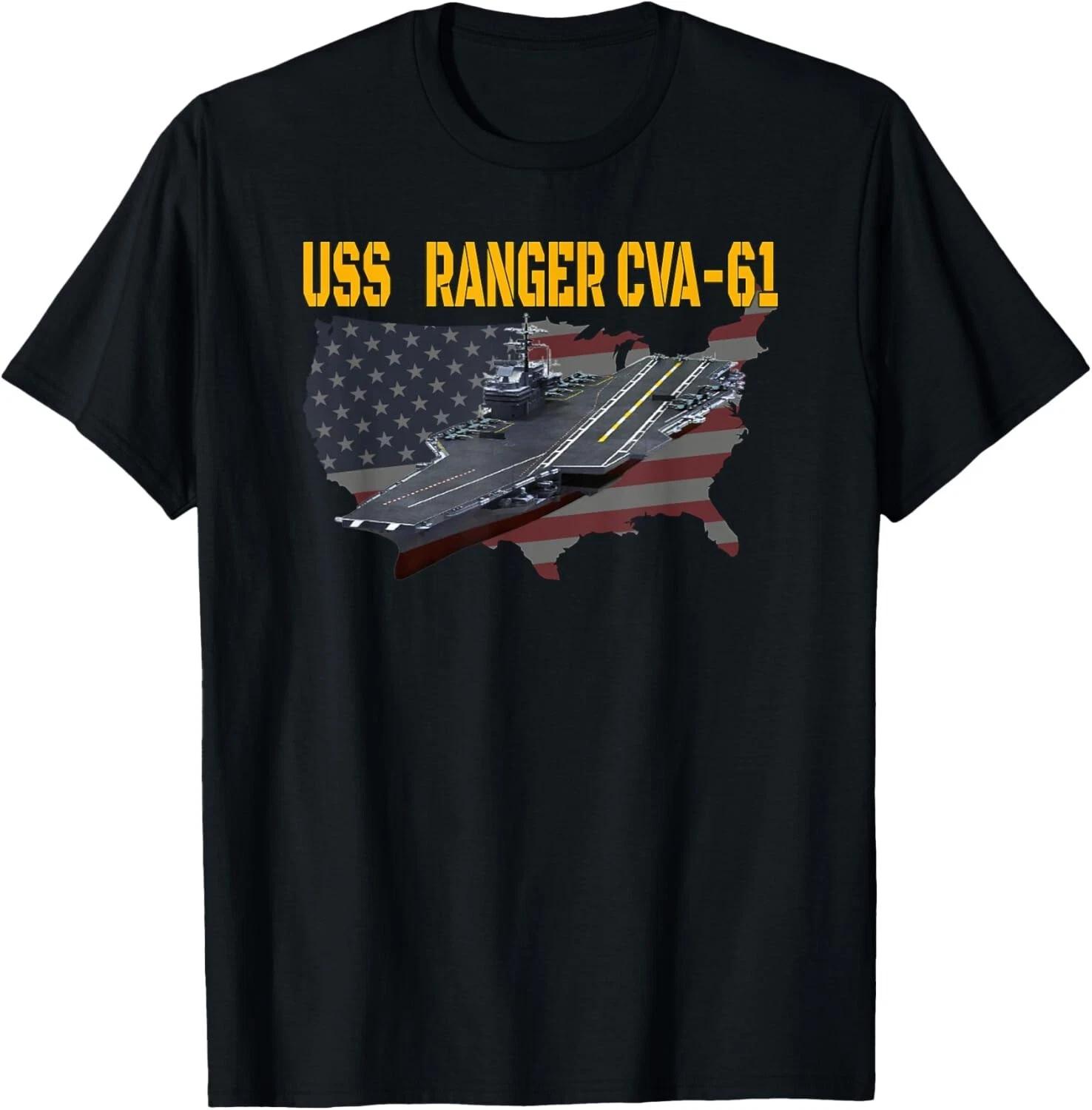USS Ranger CVA-61 Aircraft Carrier Veterans & Father s Day Gift T-Shirt S