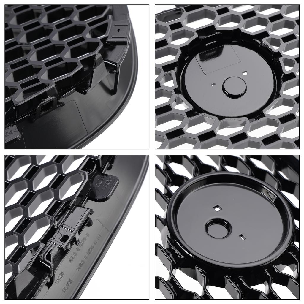 XF-R Style Front Bumper Grill Grille Fit Jaguar XF 2016-2019 Gloss Black