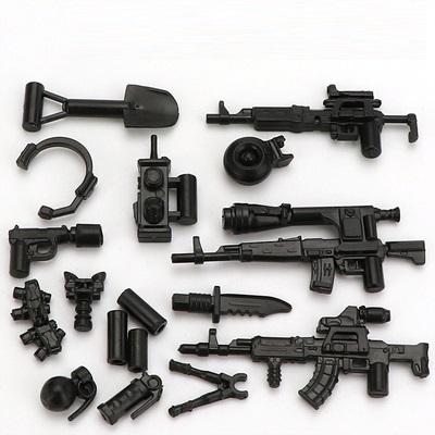 Militärwaffen-Paket Armee-Waffe Mini-Actionfiguren Zubehör SWAT-Soldat Baustein-Montage Kompatibel Konstruktionsstein Juguetes