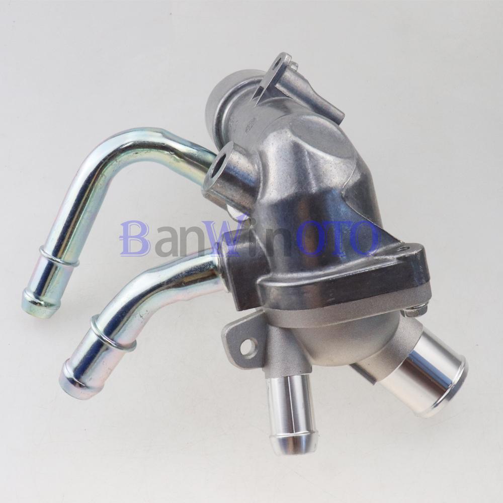 Aluminum Thermostat Housing Engine Coolant Water Pump Outlet fit for Buick LaCrosse Regal Chevy Captiva Impala Malibu 12607291