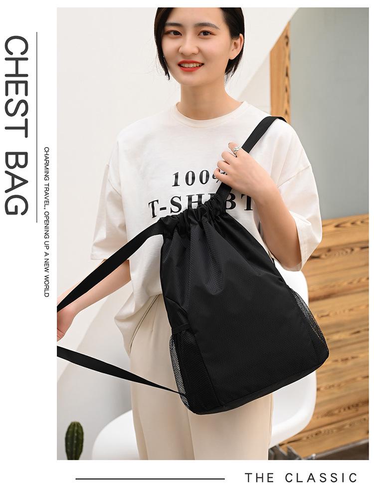 Custom Logo Drawstring Backpack: Gym, School, Tutoring & Shopping Bag