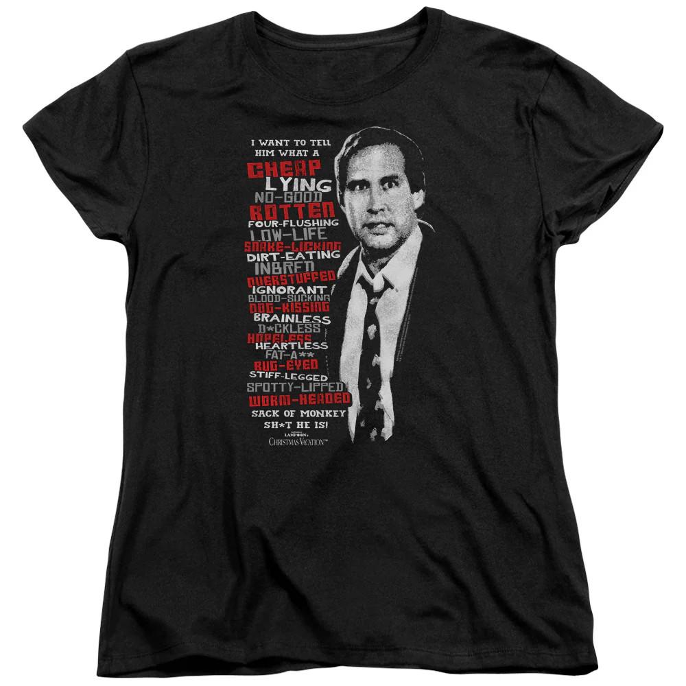 

Christmas Vacation Profanities Womens T Shirt Black 3XL