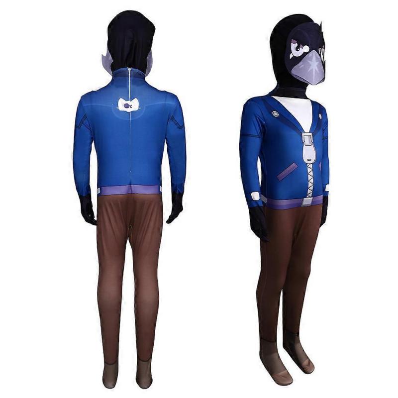 Halloween Brawl Stars Cosplay Costume Jumpsuit Game Character Roleplay Suit Spike Leon Crow Kids Adult
