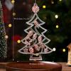 Acryl-Weihnachtsflocken-Anhänger Glitzer Kristallklar Weihnachtsbaum-Hänger Schneeflocken-Design Elchkrone Hängende Ornamente