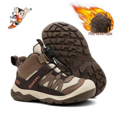 Popular Boys' Snow Boots: Fleece-Lined, Thickened, Non-Slip, Warm Winter Shoes for Children