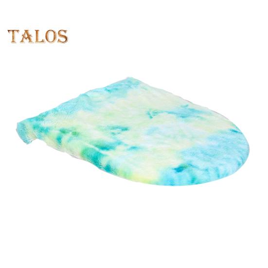 Toilet Lid Cover Soft Plush Colorful Bathroom Toilet Seat Cushion Pad Non-Slip Universal Fit Velvet Toilet Mat