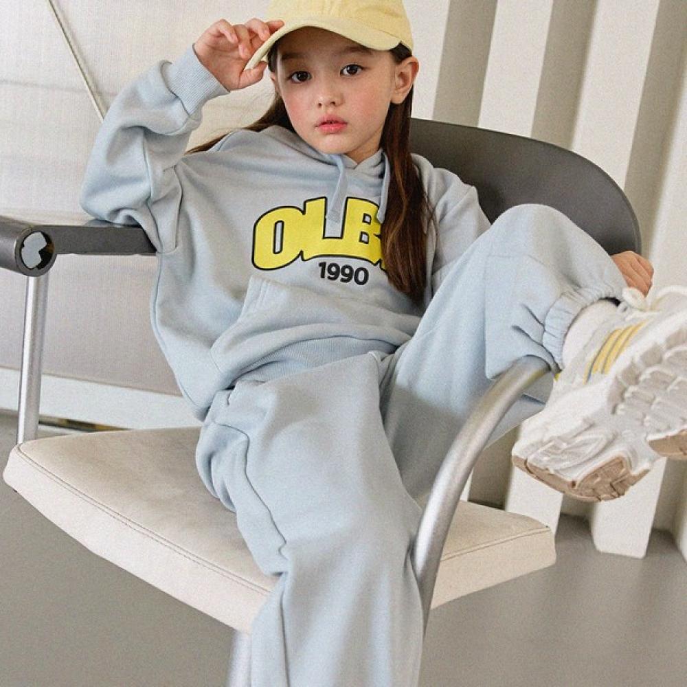  Olivan  Kangaroo Pocket Hooded Top And Bottom  Light Blue 