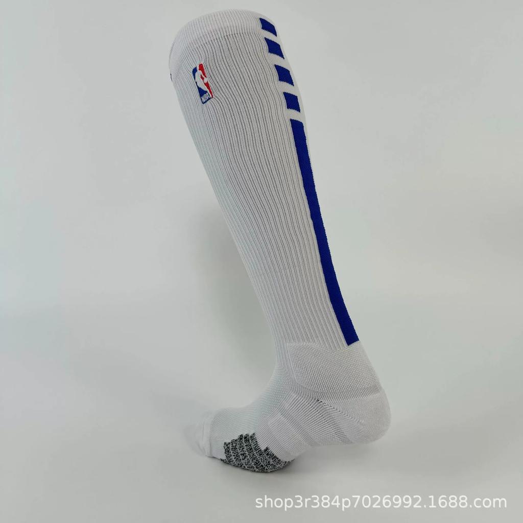 Nba Long Amerykańskie Profesjonalne Skarpety Treningowe do Futbolu Amerykańskiego Męskie Wysokie Pogrubione Ręcznikowe Dno Antypoślizgowe Sportowe Skarpety do Koszykówki Męskie
