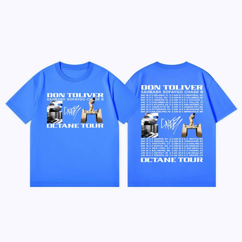 Don Toliver Octane Tour 2026 Maglietta Unisex Moda Donna Tendenza Hip Hop Manica Corta Maglietta Cotone Alta Qualità Magliette Oversize