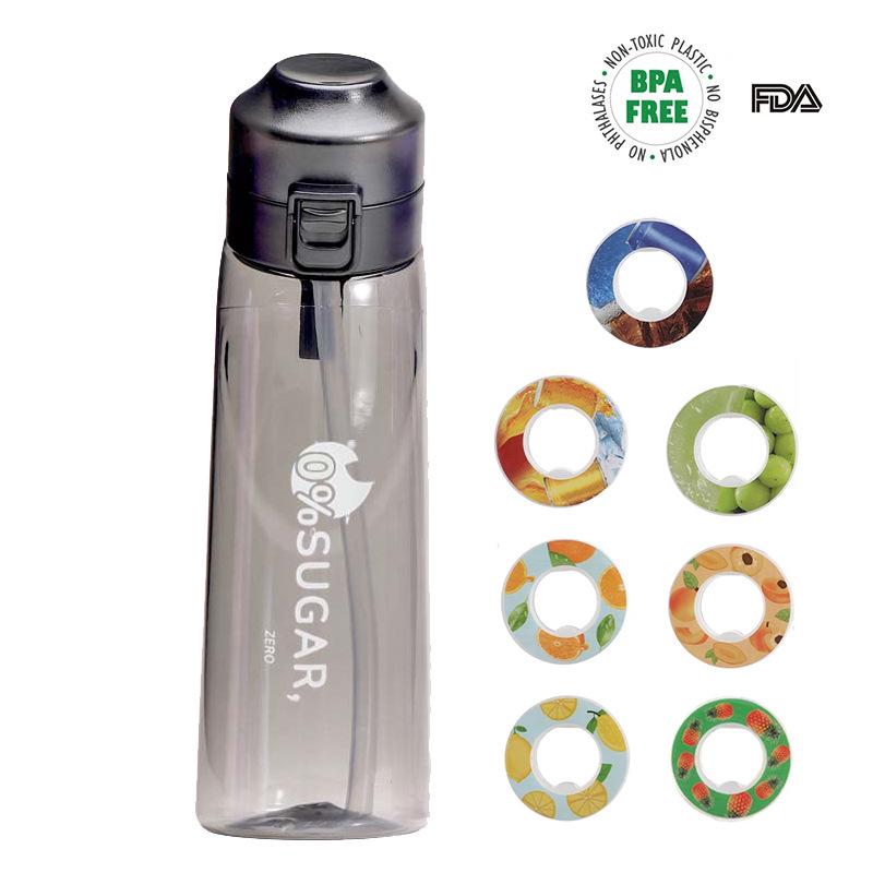 Borraccia in Tritan Profumata con Anello alla Frutta, 0 Calorie e Senza Zuccheri, 650ml - Tazza Sportiva Perfetta