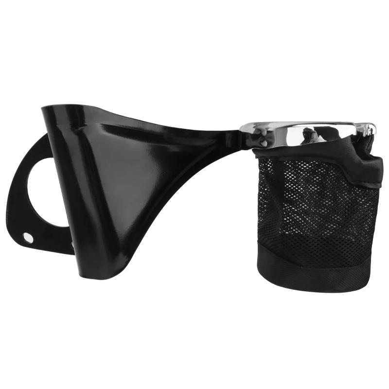 

Motorcycle Passenger Bracket Rear Drink Cup Holder Chrome For Harley Touring Electra Glides Street Glide Road King 14-23 чёрный