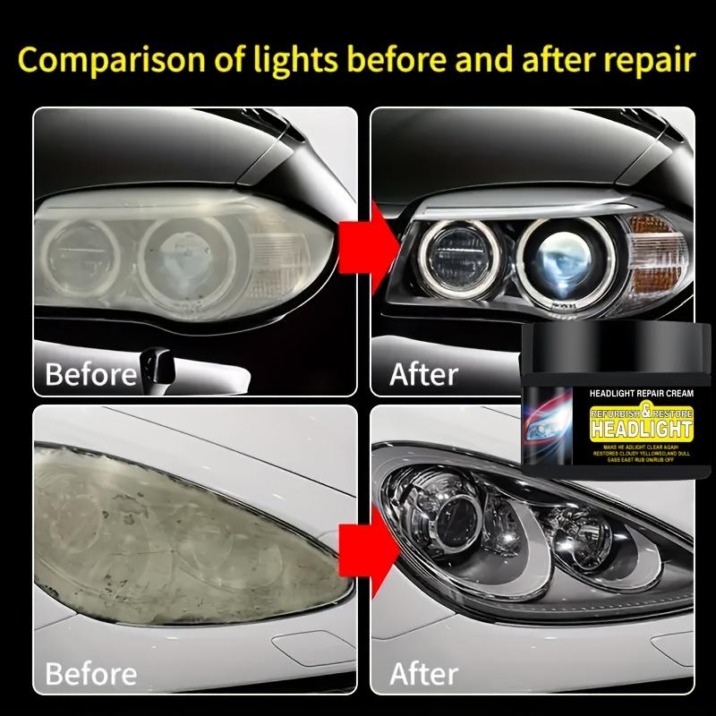 Car Headlight Repair Kit--Anti-Oxidation, Yellowing and Scratch Repair Crystal Clear Coating