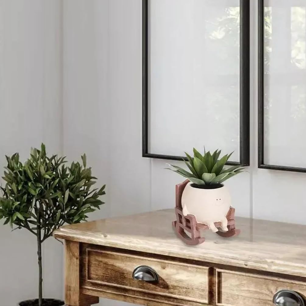 DIFEIUKI Floare cu Față Zâmbitoare Rășină Cactus Suculentă Pentru Mini Grădină Vindecare Cadou de Casă Nouă Ghiveci, Ghiveci, Ghiveci, Drăguț, Elegant, Plante, Jardineră,