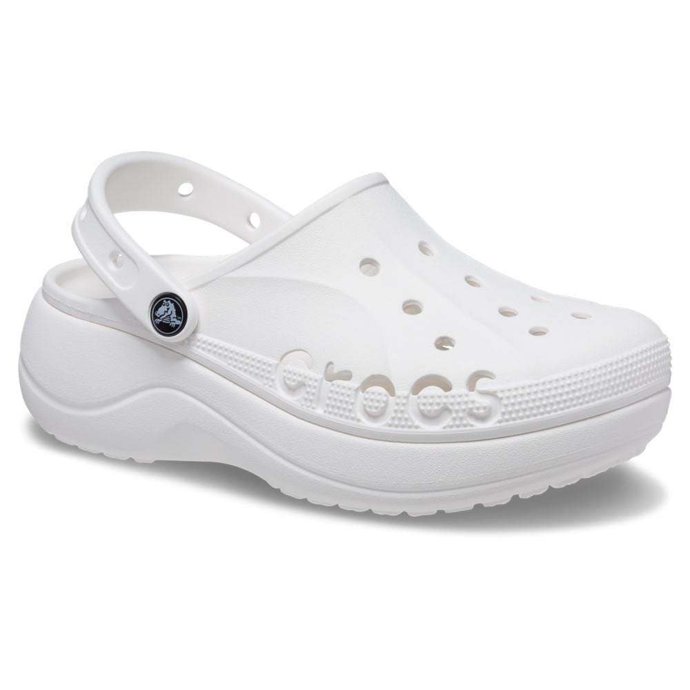 Crocs Baya Platform Clog 23cm Women's Sandals, White,